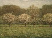 Dwight William Tryon Apple Blossoms oil